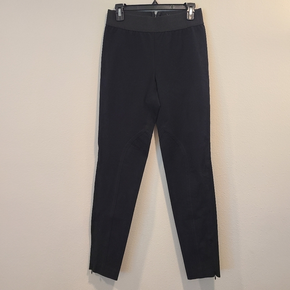 Stella McCartney Ponte Knit Black Slim Zip Ankle Pants